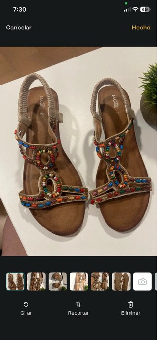 Sandalias Marrón Multicolor