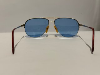 Occhiali da sole Jaguar Aviator oro lenti blu