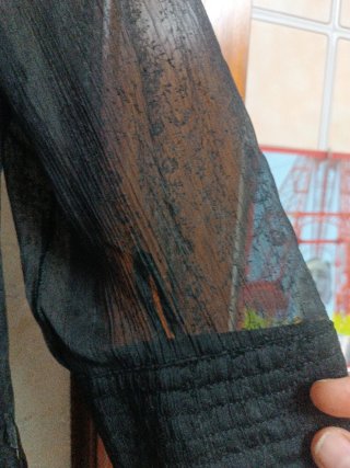 Vestido tul negro y azul