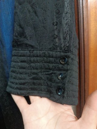 Vestido tul negro y azul