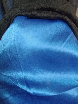 Vestido tul negro y azul