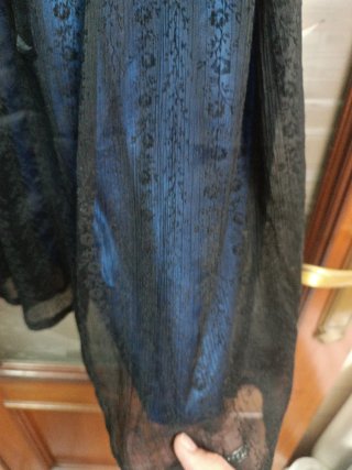 Vestido tul negro y azul