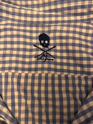 Camisa Scalpers Cuadros Azul y Blanco