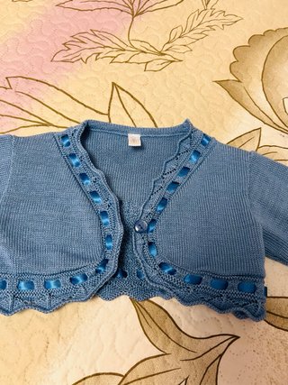 Bolero azul bebé talla 5 años