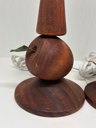 Lámparas de mesilla de madera (2 unidades)