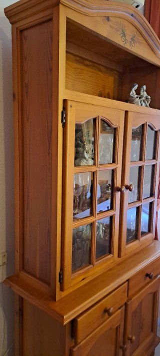 Vitrina Alacena Madera y Cristal