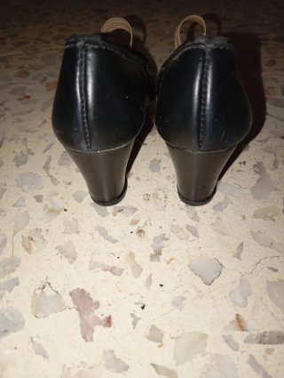 Zapatos negros de ballet con tira