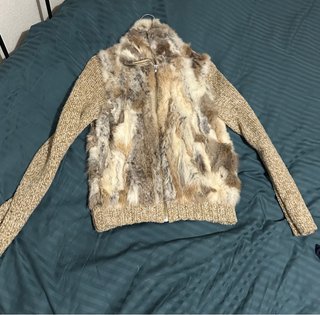 Chaqueta de pelo y punto