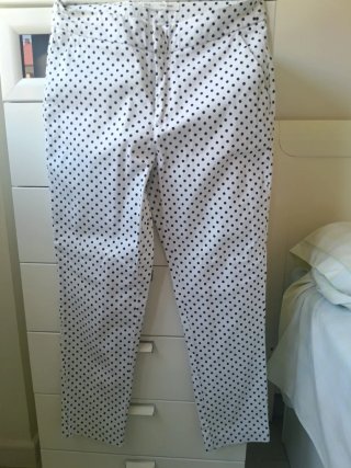 Pantalón blanco lunares talla M