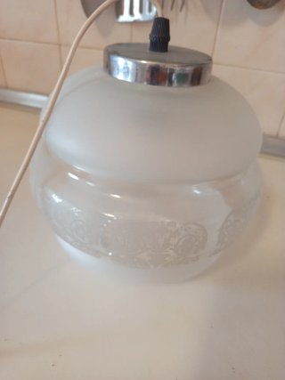 Lámpara colgante cristal y metal