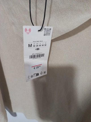 Suéter Zara capa sobrecuello beige T.M nuevo