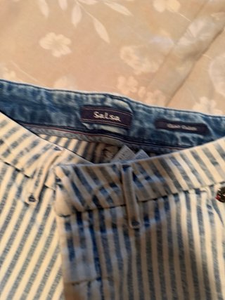 Vaqueros Salsa Talla 34 Rayas Azul/Blanco