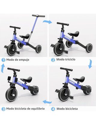 Triciclo Korimefa 4 en 1 Bici asiento regulable
