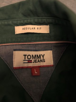 Camisa Tommy Jeans Verde Talla L