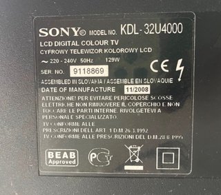 Televisor Sony Bravia Gris