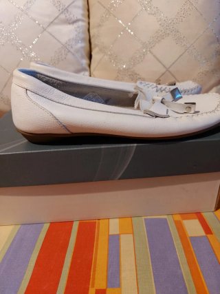 Mocasines Clarks Mujer Blanco Talla 37