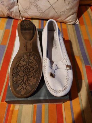 Mocasines Clarks Mujer Blanco Talla 37