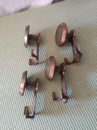 Set 4 Appendiabiti Vintage Ottone