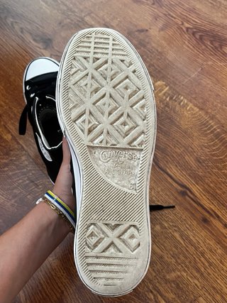 Converse Piel Plataforma Negras
