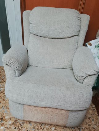 Sillón relax tela beige