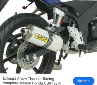 tubo Escape Arrow Honda CBR 125R