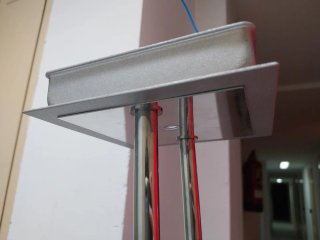 Lámpara de techo de cristal y metal
