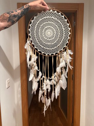 2 Atrapasueños Boho Beige y Blanco