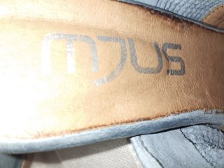 Sandalias cuña mujer azul