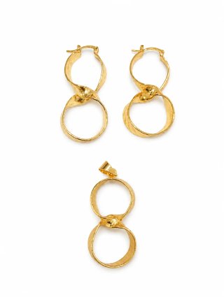 Pendientes Aro Oro Diseño Retorcido