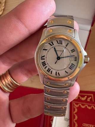 Cartier Santos Ronde Oro y Plata