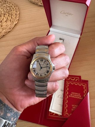 Cartier Santos Ronde Oro y Plata