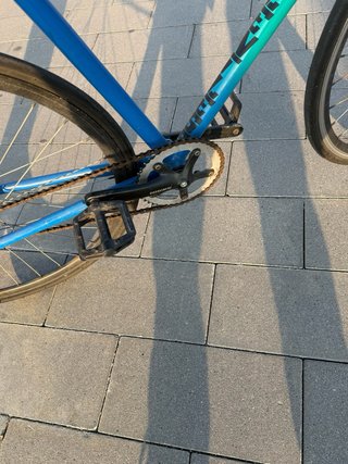 Bicicleta Fixie Azul y Verde