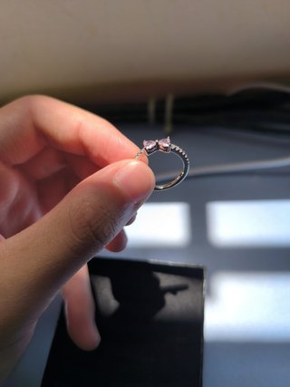 Anillo Pandora Lazo Rosa y