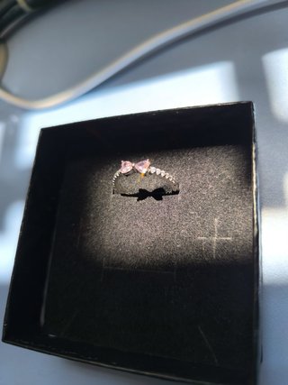 Anillo Pandora Lazo Rosa y