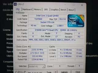 Placa Base Asus P5QD Turbo + Q9400 + 8gb ddr2