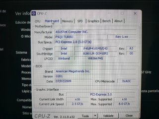 Placa Base Asus P5QD Turbo + Q9400 + 8gb ddr2