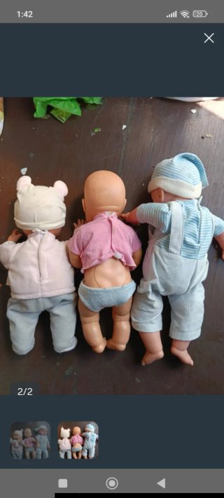 Lote de 3 muñecos bebé