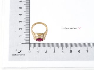 sello oro 18k con piedra con circonita