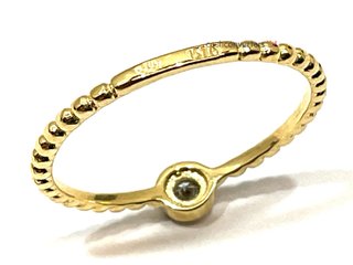 anillo oro 18k con piedra con circonita