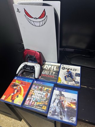 PlayStation 5 + 2 mandos+ 3 juegos