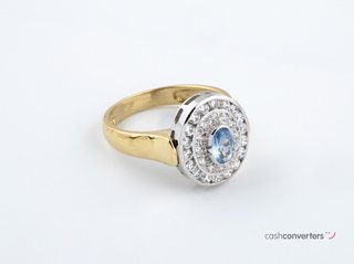 anillo oro 18k con piedra con circonita