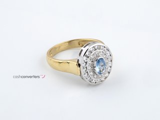 anillo oro 18k con piedra con circonita