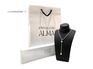 collar plata 925mm con piedra con perla 20 2.5cm