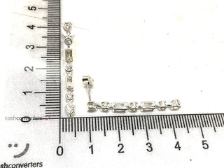pendientes plata 925mm con piedra con circonita