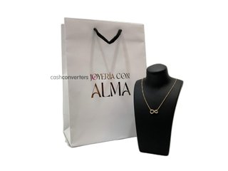 cadena plata 925mm con piedra con circonita 23cm