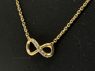 cadena plata 925mm con piedra con circonita 23cm