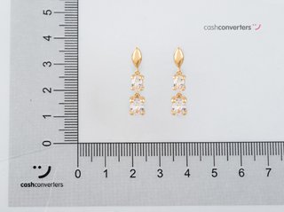 pendientes oro 18k con piedra con circonita