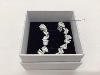 pendientes plata 925mm con piedra con circonita