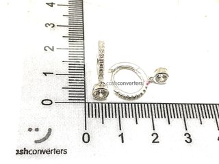 argollas plata 925mm con piedra con circonita