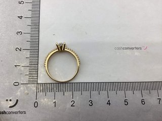 anillo oro 18k con piedra con circonita